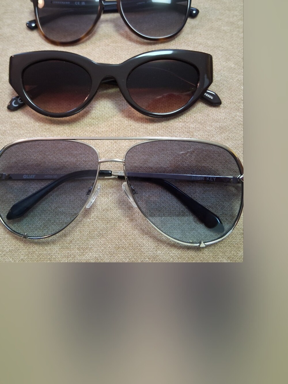 Sunglass Bundle - 3 Pairs...Fossil, Quay, Longchamp